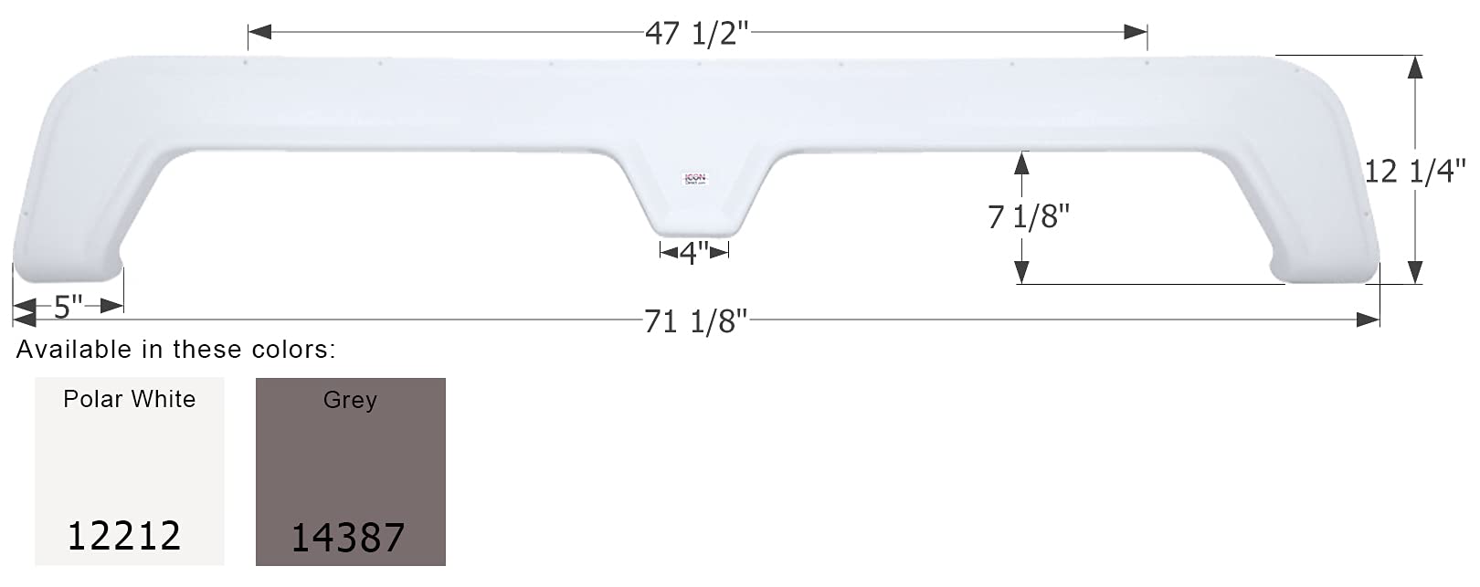 Fender Skirt ICON 14387, Tandem, Thor, FS2212, Grey
