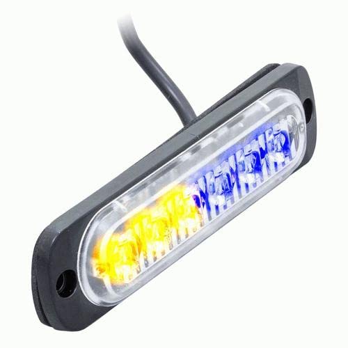 Heise Marker Lights Bi-Color Blue/Amber - 4.4 Inch - 6 Led