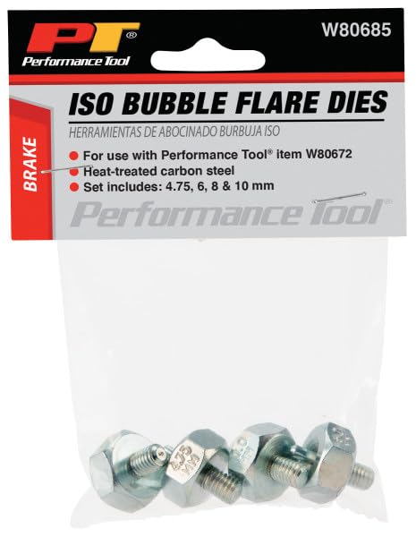 W80685 Performance Tool Replacement Dies Set for W80672 Iso Bubble Flare Tool for Brake Line Tools