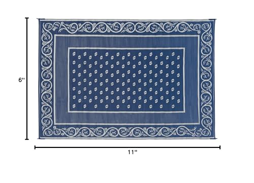 6 by 9-Feet Blue Faulkner Vineyard Multi-Purpose Mat