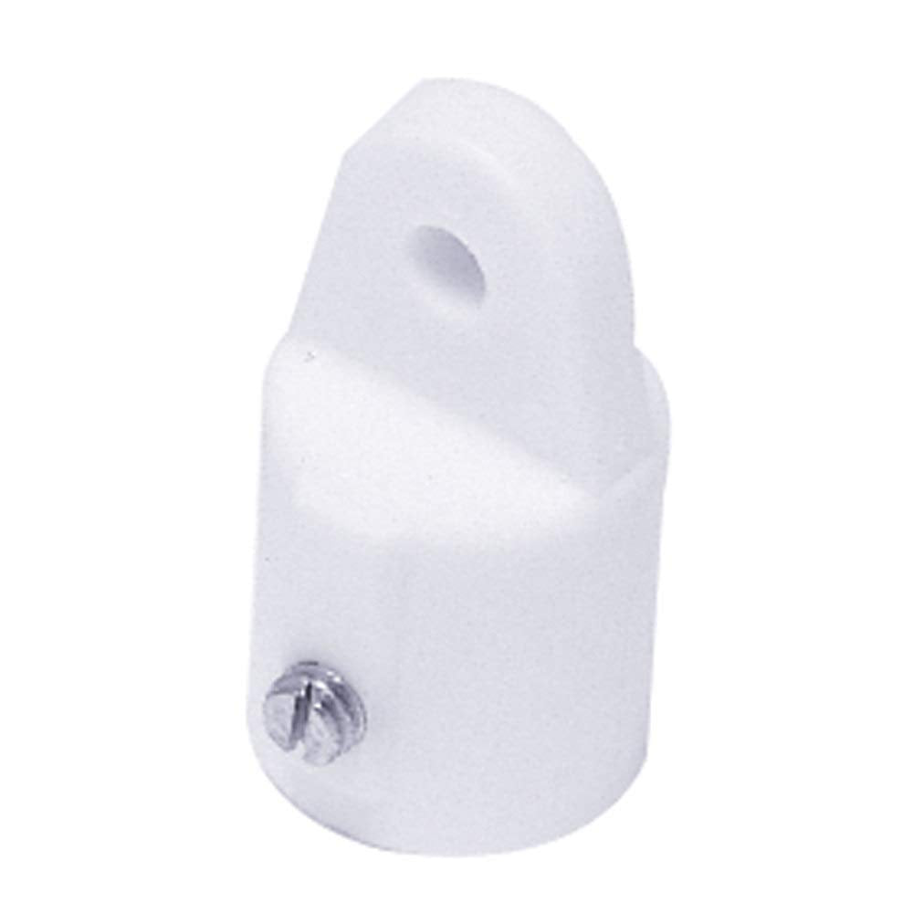 7/8" White Nylon Round Bimini Top External Eye End - 1 Pair
