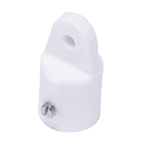 7/8" White Nylon Round Bimini Top External Eye End - 1 Pair