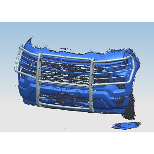 Modular Black Horse Grille Guard Stainless Steel Compatible with 2022-2024 Chevrolet Silverado 1500(Excl. 2022 1500 LTD and 22-24 models with super cruise system)-17GT22MSS