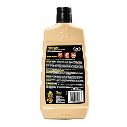 MEGUIAR'S Polymer Sealant Mirror Glaze – Brilliant High Gloss Wax Protection – M2016, 16 oz