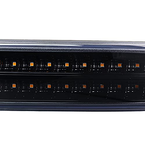 Glossy Black Smoke SPEC-D TUNING Projector Headlights + Sequential LED Bumper Lights Compatible with 1999-2006 GMC Sierra 1500/2500/3500, Left + Right Pair Headlamps Assembly