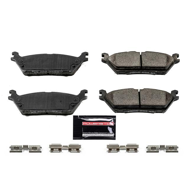 Power Stop Z23-1790 Z23 Carbon Fiber Ceramic Brake Pads with Hardware For 2018-2021 Ford Expedition | 2015-2020 Ford F-150 [with Electric Parking Brake] | 2018-2021 Lincoln Navigator