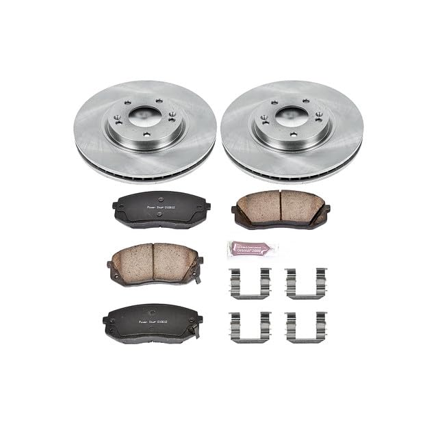 POWERSTOP Autospecialty KOE6087 Front Replacement Brake Kit-OE Brake Rotors & Ceramic Brake Pads For Hyundai Tucson 2010-2015, Kia Sportage 2011-2016 [Model Specific]