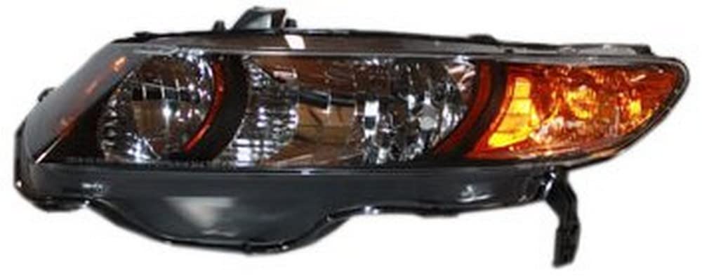 Left TYC Headlight Assembly Compatible with 2006-2009 Honda Civic