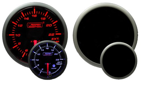 EGT Exhaust Gas Temperature Gauge, 52mm 2 1/16" Prosport Premium Series Amber/White