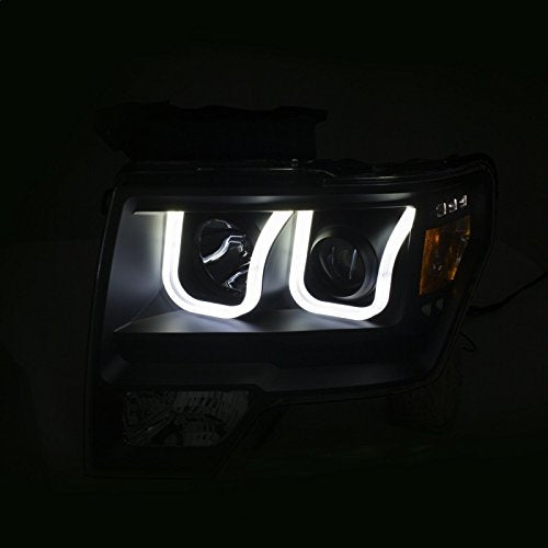 Projector Headlights ANZO USA 111383 With U-Bar Switchback, Black