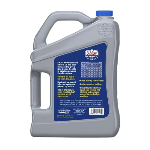 Semi-Synthetic Lucas Oil 10115 2-Cycle Motor Oil - 1 Gallon