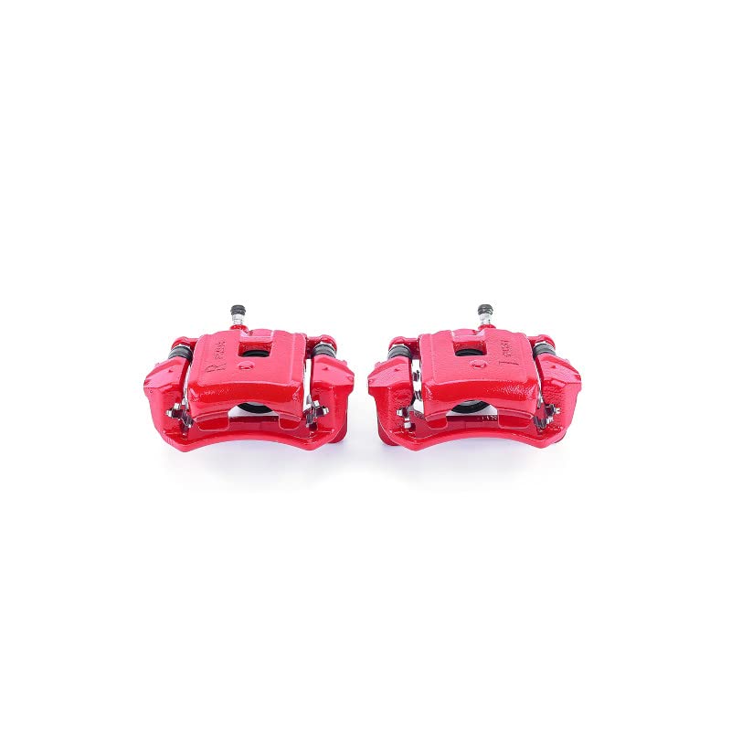 Power Stop S2630 Rear Pair of High-Temp Red Powder Coated Calipers For Lexus LX470 1998-2007, Toyota Land Cruiser 1998-2007 [Model Specific]