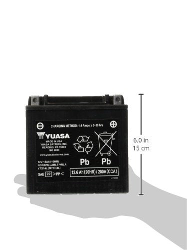 YUAM7RH4L Yuasa YTX14L Factory Activated AGM Battery