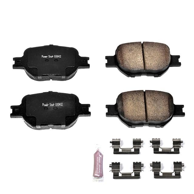 Power Stop Z23-817 Z23 Evolution Sport Carbon Fiber Infused Ceramic Brake Pads with Hardware For Scion tC 2005-2010, Toyota Celica 2000-2005 [Model Specific]