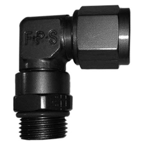 Fragola Performance Systems #10 Female Nut 1 1/16-12 (12) O-Ring 90 Deg Swivel Black