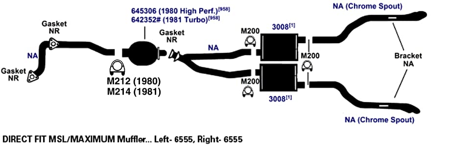 Exhaust Muffler AP Exhaust Products 6555