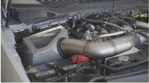 Premium Closed Box Intake for 17-19 Ford, No Limit Fabrication, 6.7 Power Stroke, Black
