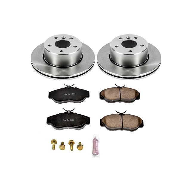 POWERSTOP Autospecialty KOE5106 Front Replacement Brake Kit-OE Brake Rotors & Ceramic Brake Pads For Land Rover Discovery 1999-2004 [Model Specific]