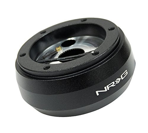 NRG Innovations Wheel Quick Release NRG-SRK-185H Short Hub Adapter 6 X 70mm Bolt Pattern, Retain Horn & Turn Signals, Black Body