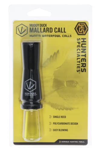 Muddy Duck Hunters Specialties Single Reed Mallard Call - Easy Blowing Polycarbonate Design Waterfowl Game Call
