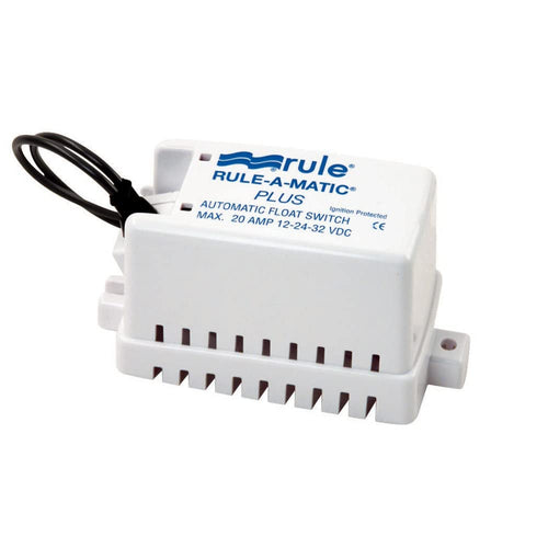 Rule 40FA Plus Rule-A-Matic Bilge Pump Float Switch with Fuse Holder, 12, 24 or 32 Volt, Moisture Tight Seals , White , 3" x 5-3/8" x 2-1/2"
