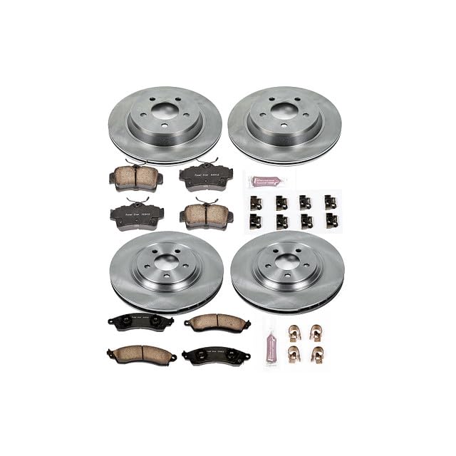 POWERSTOP Autospecialty KOE1305 Front and Rear Replacement Brake Kit-OE Brake Rotors & Ceramic Brake Pads