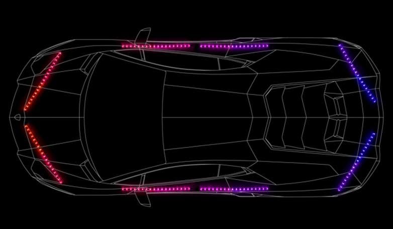 UFO Style XKGLOW LED Undercar Light Kit - 8 Piece