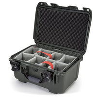 Medium Nanuk 918 Waterproof Hard Case with Padded Dividers 16.9" x 12.9" x 9.3" - Olive
