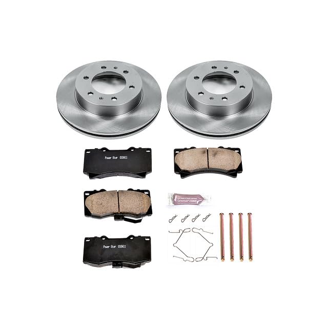 Power Stop Autospecialty KOE3035 Front Replacement Brake Kit-OE Brake Rotors & Ceramic Brake Pads For Hummer H3 2006-2010, Hummer H3T 2009-2010 [Model Specific]