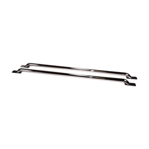 TrailFX Bed Side Rails 2020-2025 Chevrolet Silverado 2500 HD Fits 6.8 Foot Bed Polished Stainless Steel Stake Pocket Mount 2 Inch Diameter No Tie Down TrailFX D0011S TFX