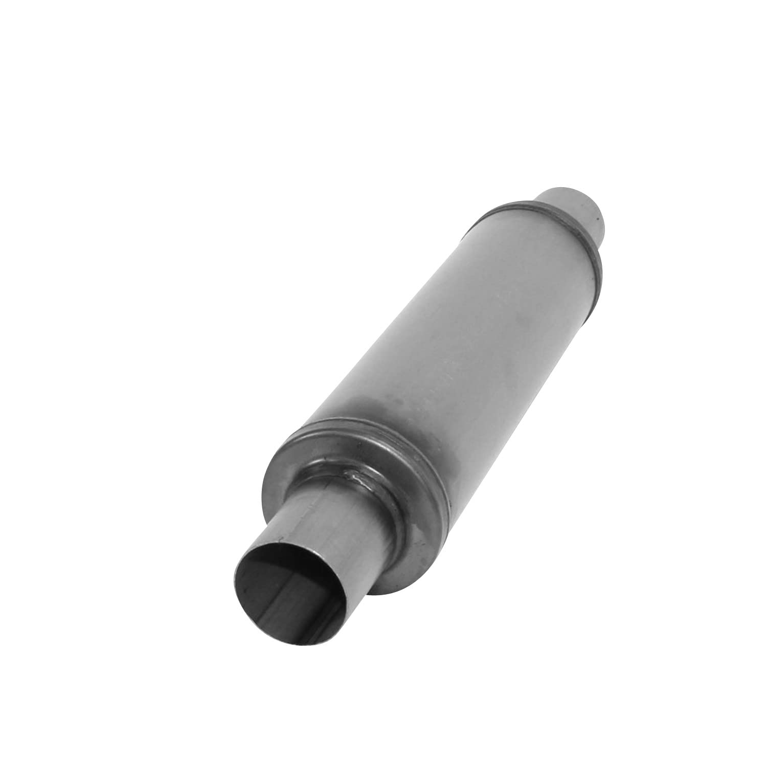 Cherry Bomb Salute Muffler - SA0445 Reversible Round Body - D4" X L14" 20" OAL 2-1/4" C/C Muffler - Cherry Bomb Salute