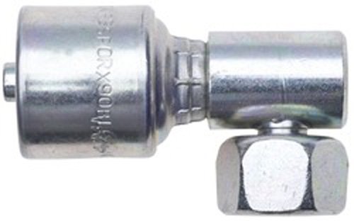 MegaCrimp Couplings Gates 16G-16FBSPORX90BL, Female British Standard Parallel Pipe O-Ring Swivel, 90 Block, 1" ID