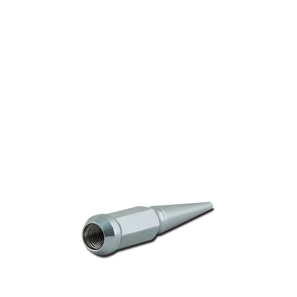 Spiked Metal Lugz Chrome 14x1.5 Thread 4.4" Overall Length kit Contains 24 Lugs & 1 Key