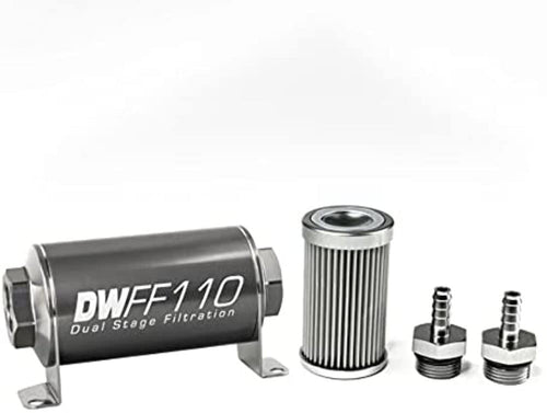 In-line DeatschWerks Fuel Filter and housing kit (8-03-110-010K-516)