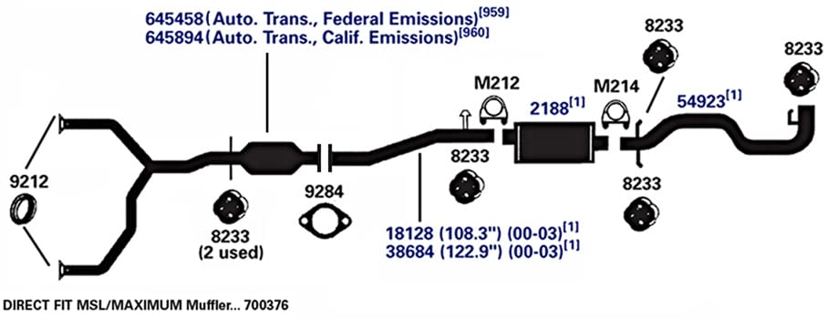 Exhaust Tail Pipe AP Exhaust Products 54923