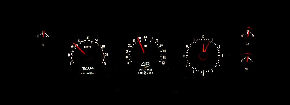 Dakota Digital Retrotech Gauge RTX-70C-CVL-X Instrument System Compatible with 1970-72 Chevy Chevelle SS/Monte Carlo/El Camino and 1971 GMC Spring SP
