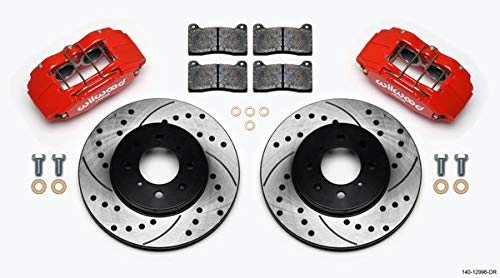 Wilwood Brake System, Front Forged DPHA, 4 Piston Caliper, 10.320 in Drilled/Slotted Iron Rotor, Offset Hat, Aluminum, Red Anodized, Acura Integra/Honda Civic/Fit 1990-2013, Kit