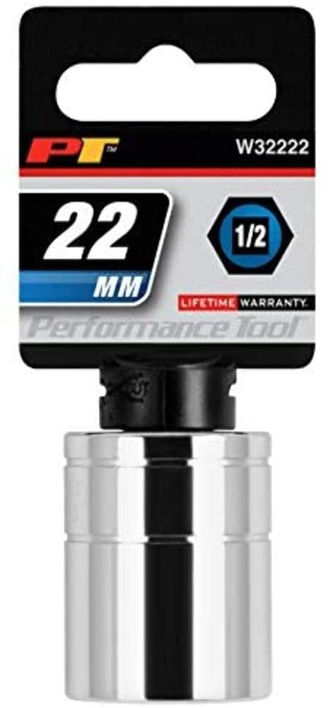 W32222 Performance Tool 1/2 Drive 22mm 6Point Socket, 1 Pack