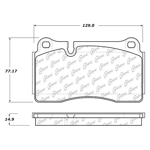 Posi Quiet Centric 104.16000 Semi Metallic Brake Pads with Hardware