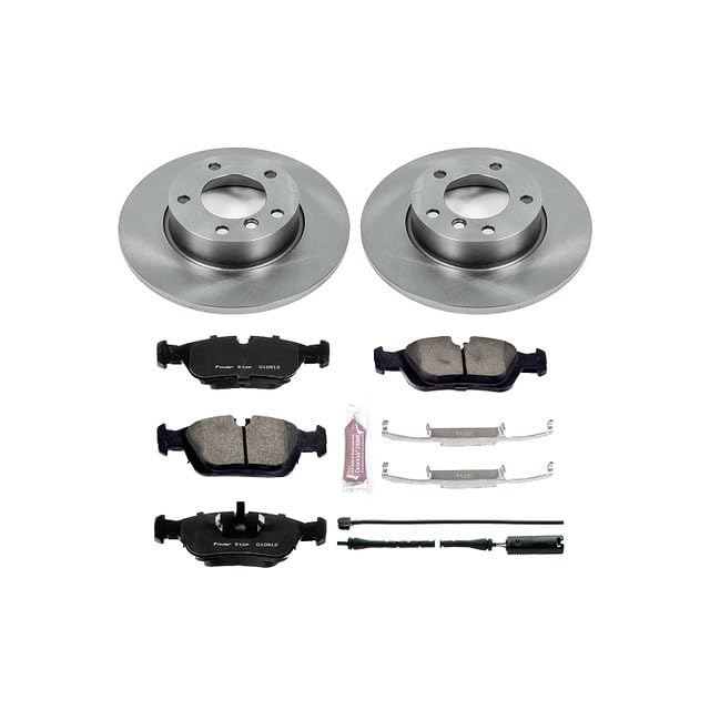 Power Stop Autospecialty KOE590 Front Replacement Brake Kit-OE Brake Rotors & Ceramic Brake Pads For BMW 318ti 1995-1999, BMW Z3 1996-1998 [Model Specific]
