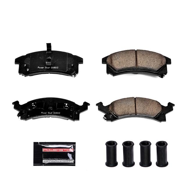 Power Stop Z23-673 Brake Pads Front Ceramic with Hardware For Skylark, Bere, Cavalier, Cors, Olds Achieva, Olds Cutlass Cal, Pontiac Grand, Pontiac Grand Am, Pontiac Sunfire [Model Specific]