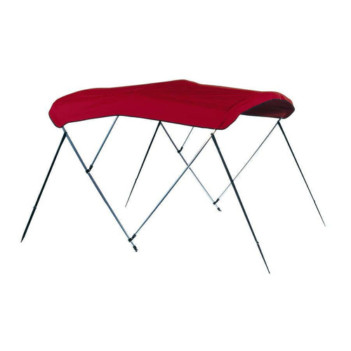 Carver A(8SQ) Industries 4893UB-07 8'L 4-Bow SQ Tube Pontoon Bimini Top Kit - 48" H, Fits 96"-102" W, Jockey Red