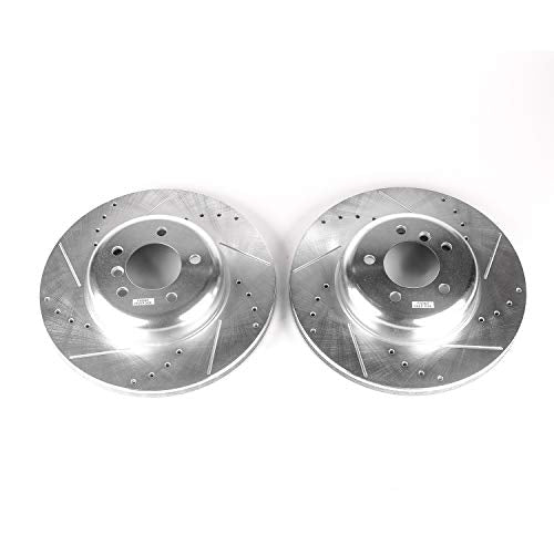 Front Power Stop EBR840XPR Drilled & Slotted Evolution Rotor Pair