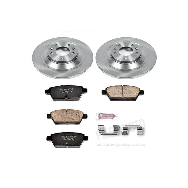 Power Stop KOE4655 Rear Replacement Brake Kit-OE Brake Rotors & Ceramic Brake Pads For Mazda 6 2006-2007 [Model Specific]