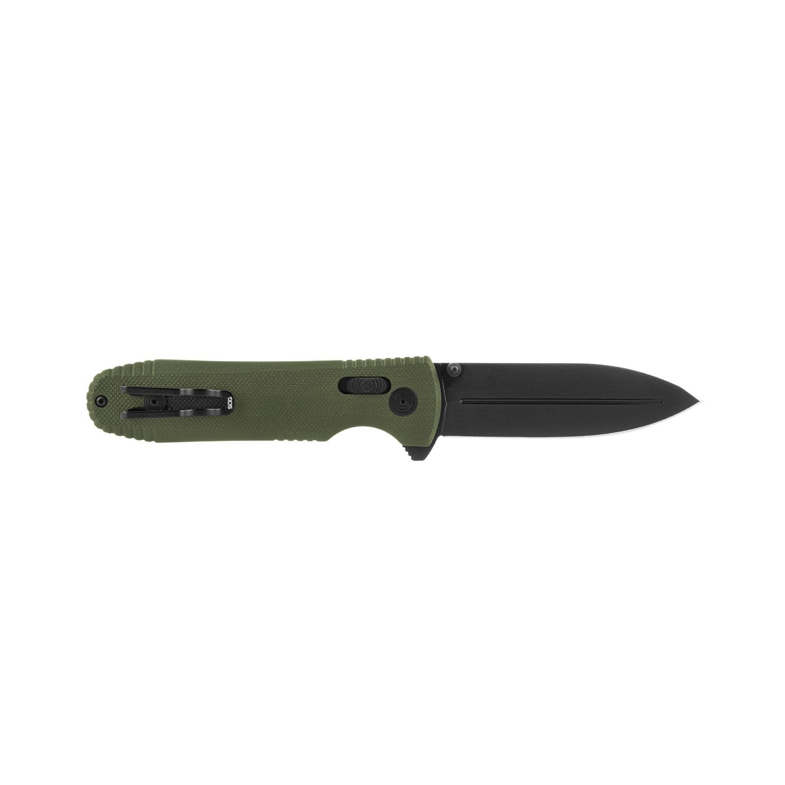 SOG Pentagon XR Quick-Opening Ambidextrous Sharp Pocket Folding Knives with Ultra-Grip G10 handle | CTS XHP Steel, XR Lock, OD Green
