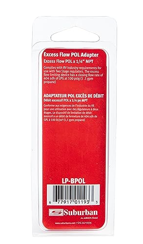 LP-BPOL Excess Flow POL Adapter Suburban - Ideal for Connecting Propane Tanks to RV Appliances with Ease