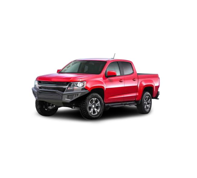 Armour II Heavy Duty Black Horse Off Road Front Bumper (Full Set) - Black - Includes Bumper, Skid Plate and Bull Nose - for 2015-2020 Chevrolet Colorado (Excludes ZR2) AFB-CO20