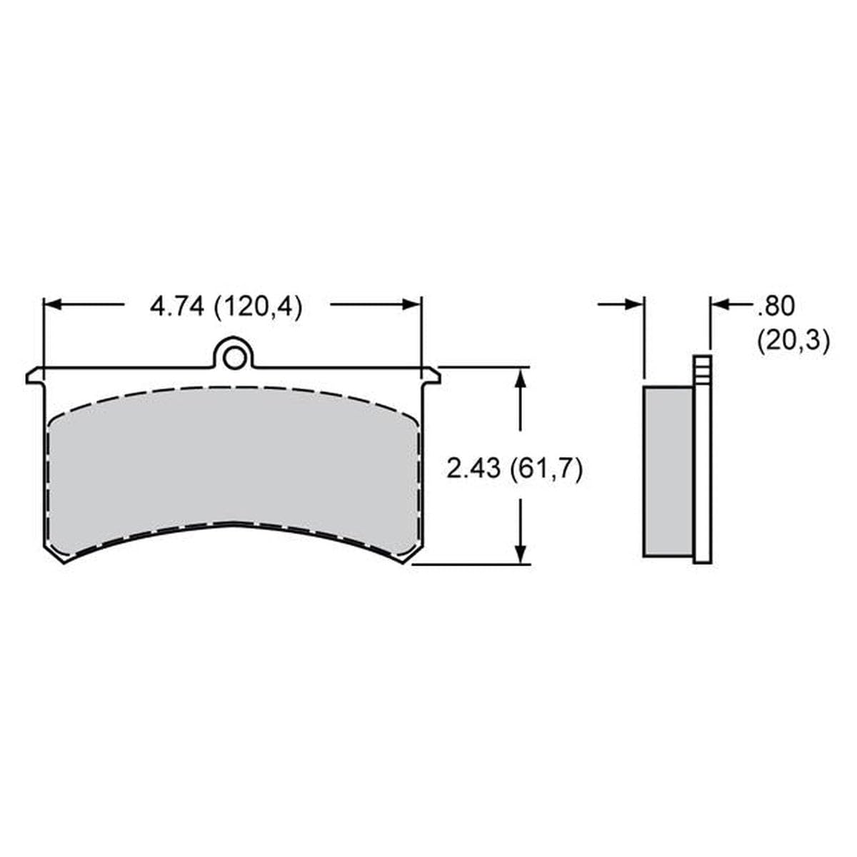 15A-5735K Wilwood Superlite A Type Brake Pad Set - 4 Piece