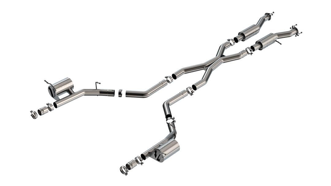 BORLA Cat-Back Exhaust System 140887 for 2021-2023 Dodge Durango SRT Hellcat 6.2L V8 Automatic Transmission All Wheel Drive 4 Door (No 2022 Model). BORLA System Does NOT Include Tips. Reuse O.E. Tips.