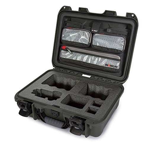 Waterproof Nanuk 920 Hard Case with Lid Organizer for Sony a7R Size Camera - Olive